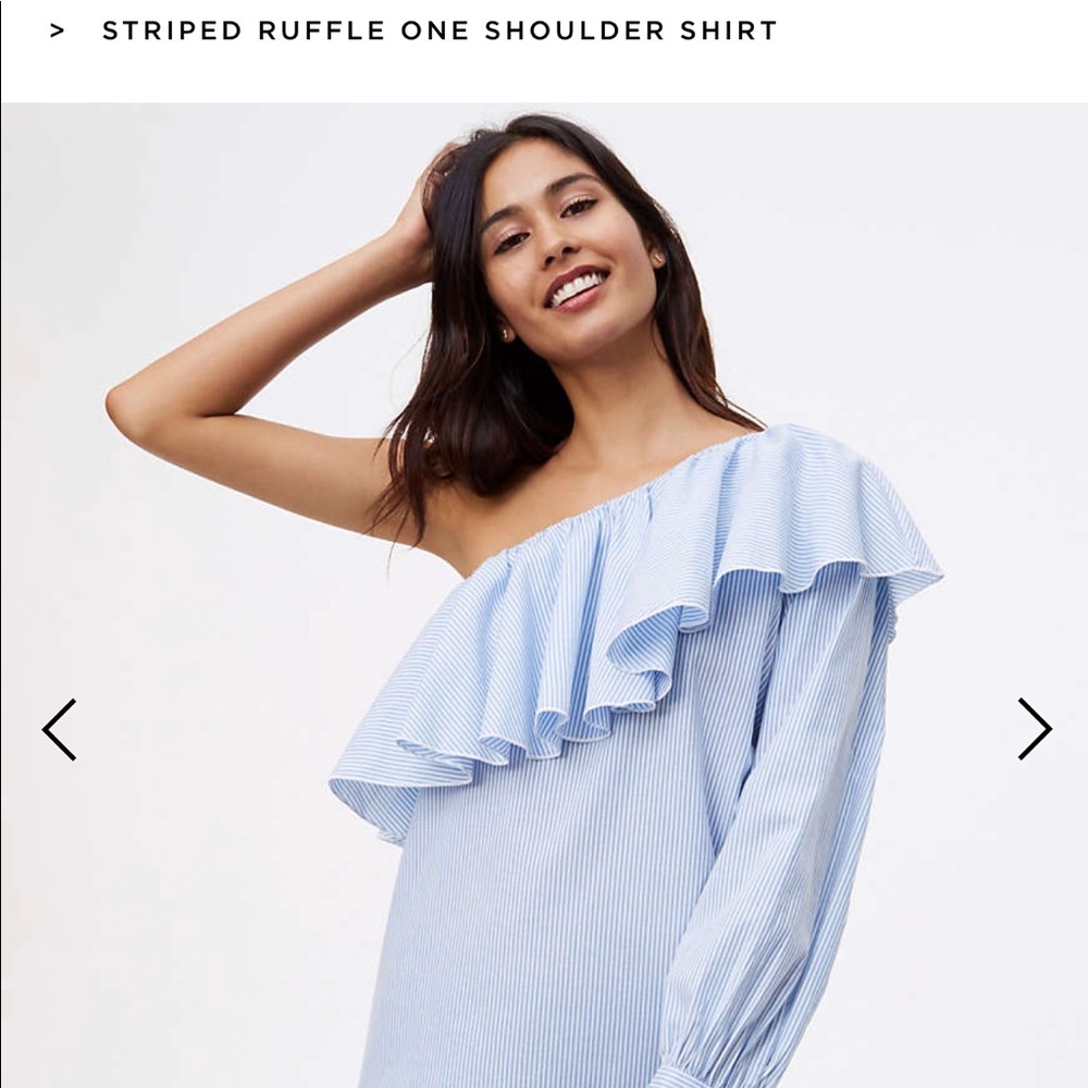 Loft One Sleeve Ruffle Top